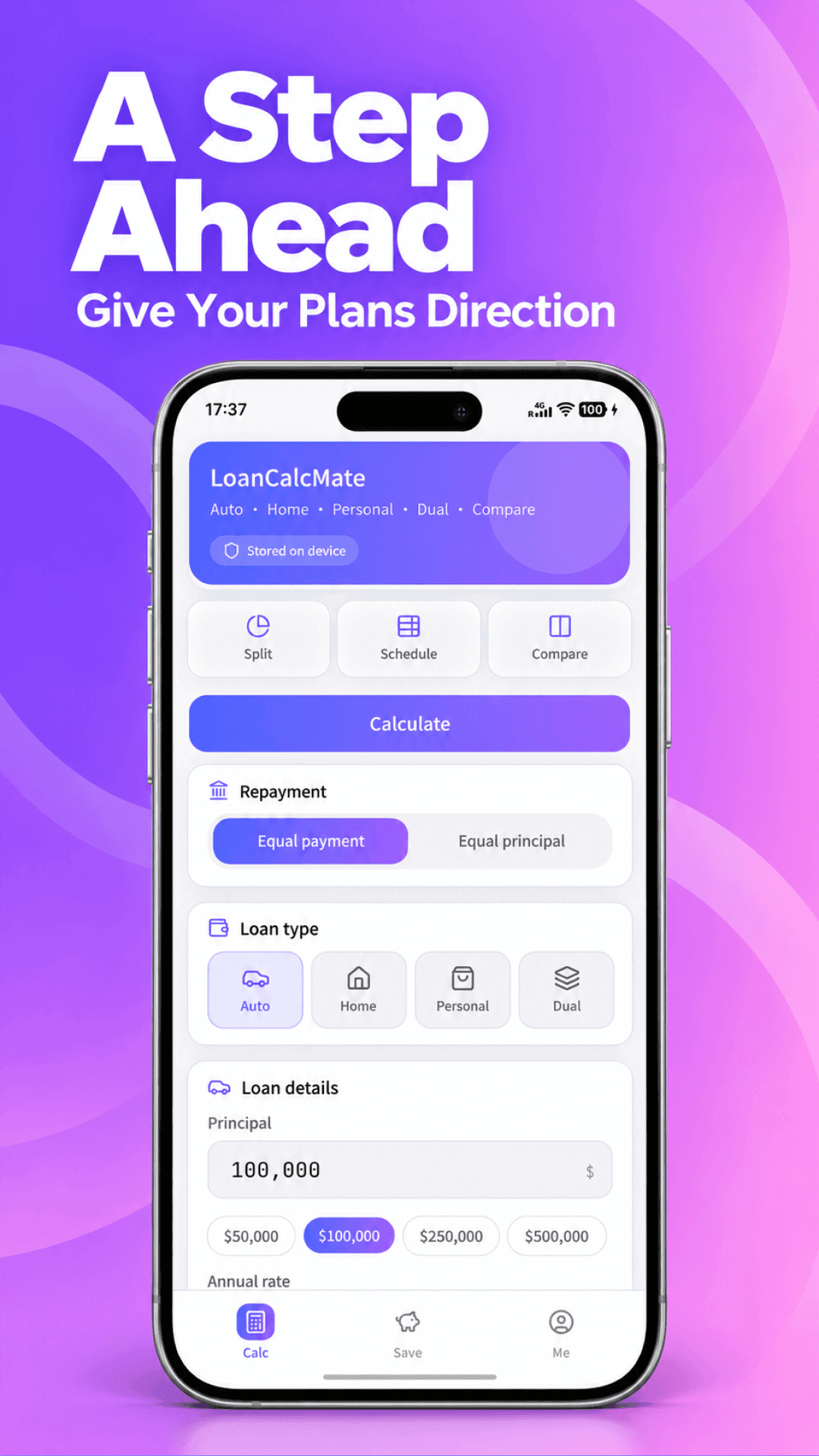 A Step Ahead: LoanCalcMate loan calculator.
