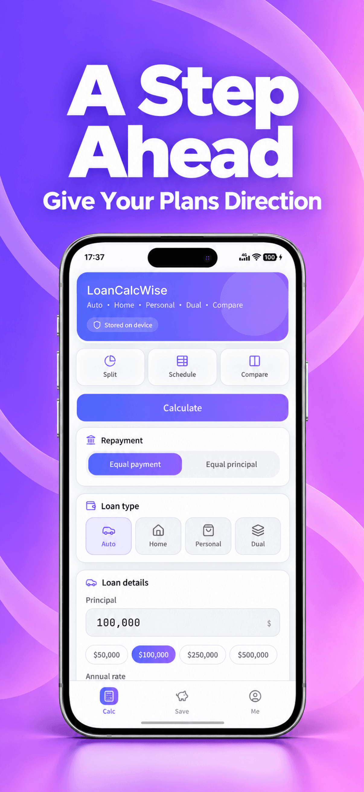A Step Ahead: LoanCalcWise loan calculator.